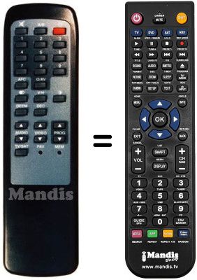 Mando a distancia equivalente Technisat MOBYLSAT 2