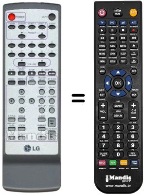 Replacement remote control LG FE-3500 TE