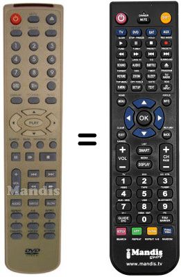 Comandament a distància equivalent Daewoo DV 700 S Comandament a distància equivalent Daewoo DV 700 S