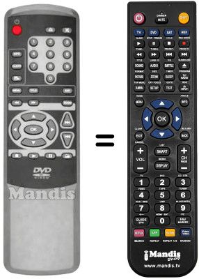 Mando a distancia equivalente Bluesky DV 710 Mando a distancia equivalente Bluesky DV 710