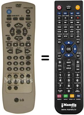 Replacement remote control LG DR-4810