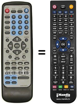 Replacement remote control Irradio DVD 600
