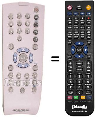 Replacement remote control Grundig GDP 4200 XENARO