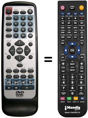 Comandament a distància equivalent MUSTEK V56LA-2