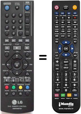 Replacement remote control LG DVT 699 H