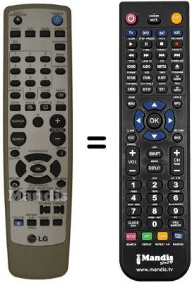 Replacement remote control LG LH 6231 P