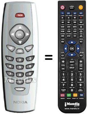 Mando a distancia equivalente Ingelen MEDIAMASTER 110 S Mando a distancia equivalente Ingelen MEDIAMASTER 110 S