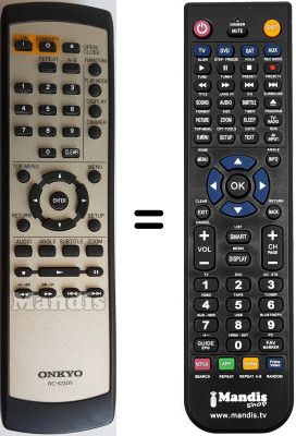Mando a distancia equivalente Onkyo DV-SP 501