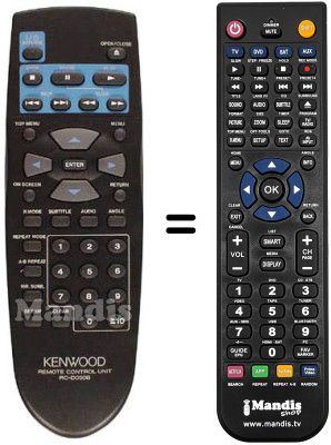 Mando a distancia equivalente Kenwood DVF-3030