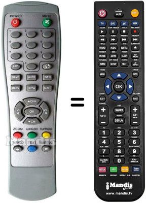 Mando a distancia equivalente Shinelco DTD 112