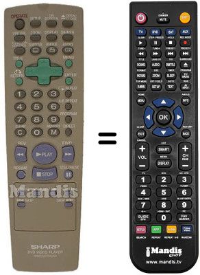 Replacement remote control Sharp DV 720 S