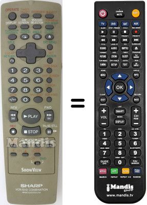 Replacement remote control Sharp DVNS 65