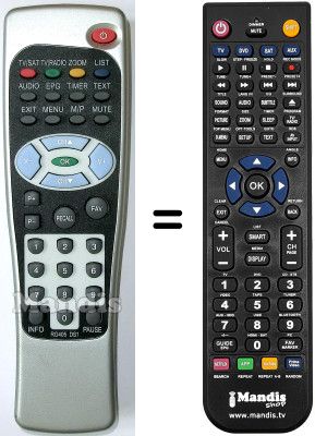 Mando a distancia equivalente CHESS SL 65 / 12