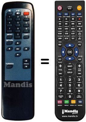 Mando a distancia equivalente Technisat TECHNIBOX IR