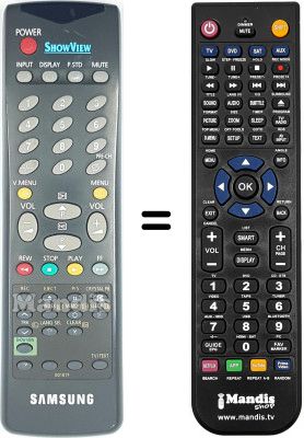 Mando a distancia equivalente Samsung 14C3F3 Mando a distancia equivalente Samsung 14C3F3