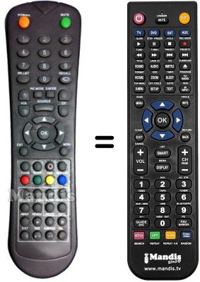 Mando a distancia equivalente OXYGEN 02-26LED115B4