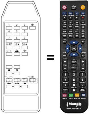 Replacement remote control LG 105-520B