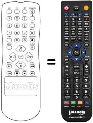 Mando a distancia equivalente REMCON728 Mando a distancia equivalente REMCON728