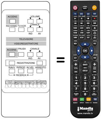 Replacement remote control Amstrad TVR3