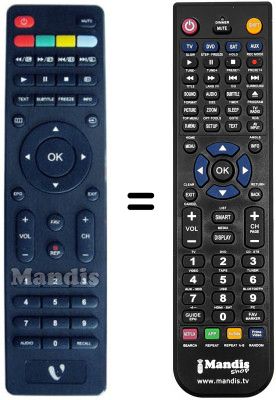 Replacement remote control Hisense LTDN24W12EU