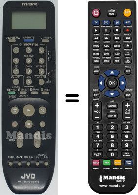 Replacement remote control JVC PQ11534M-18