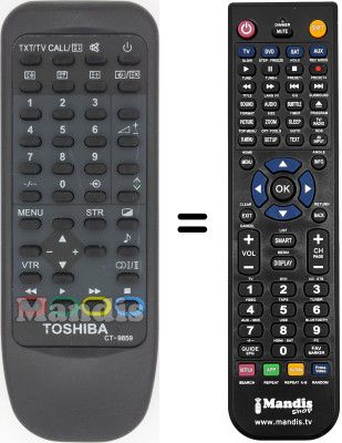 Replacement remote control Toshiba CT-9859 Replacement remote control Toshiba CT-9859