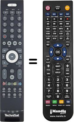 Replacement remote control Technisat TV705000