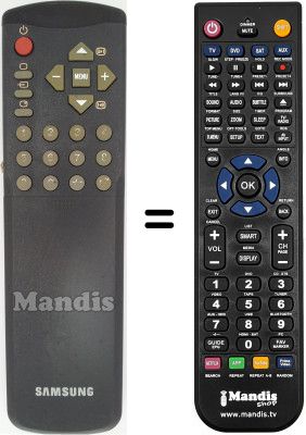 Mando a distancia equivalente Samsung CX5312W Mando a distancia equivalente Samsung CX5312W