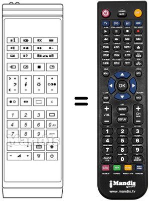 Replacement remote control Akai CT2869EN