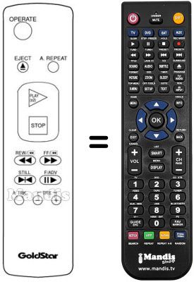 Replacement remote control LG 597-067A