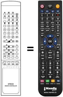 Replacement remote control Hitachi CS2832TA Replacement remote control Hitachi CS2832TA