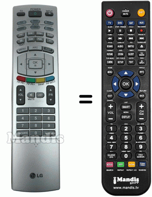 Mando a distancia equivalente LG 6710900011W Mando a distancia equivalente LG 6710900011W