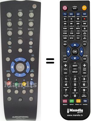Mando a distancia equivalente Grundig 720117138500 Mando a distancia equivalente Grundig 720117138500