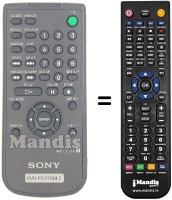 Replacement remote control RMT-D182A