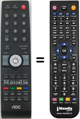 Replacement remote control AOC L42HA81