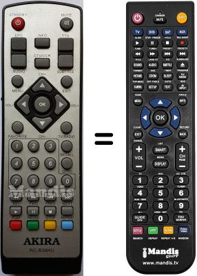 Replacement remote control AKIRA DHB-B36HU