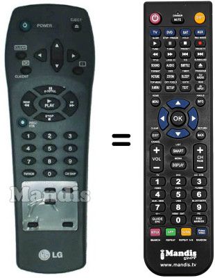 Replacement remote control LG BD200P