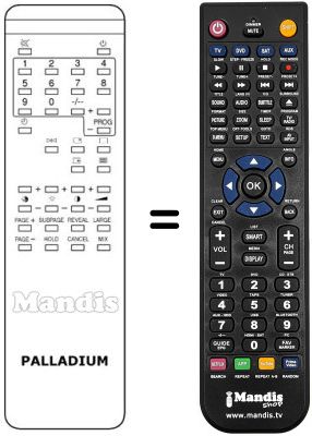 Comandament a distància equivalent Neckermann CTV330 / 930