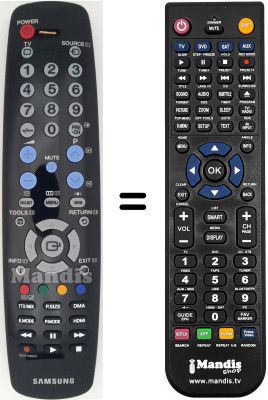Mando a distancia equivalente Samsung PS50A451P1XXU Mando a distancia equivalente Samsung PS50A451P1XXU