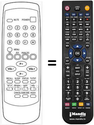 Comandament a distància equivalent RC34-4S