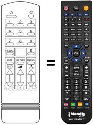 Replacement remote control Cgm CTV153