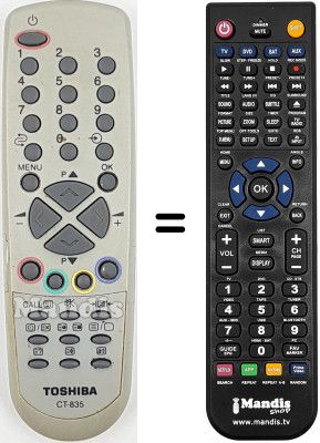 Replacement remote control CT-835