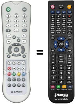 Comandament a distància equivalent Sagem DTR6700T