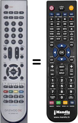 Mando a distancia equivalente RC-DWW02-V01