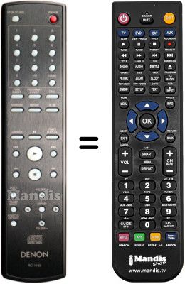 Mando a distancia equivalente Denon RC-1133