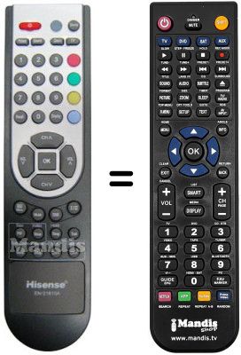 Mando a distancia equivalente Hisense LCD 32W07EU