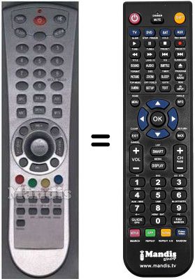 Mando a distancia equivalente RC2600-3