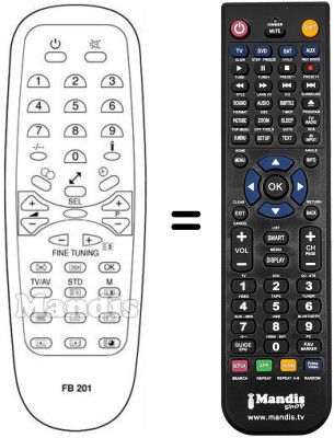 Comandament a distància equivalent Karcher CTV6021VT Comandament a distància equivalent Karcher CTV6021VT
