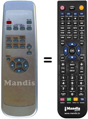 Mando a distancia equivalente Fujitsu P42HHS10ES