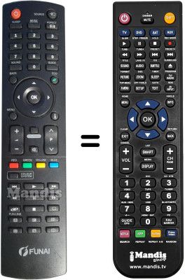 Mando a distancia equivalente Funai LT850-M22